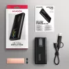 AXAGON EEM2-SD2B Carcasa externa 10Gbps M.2 NVMe/SATA SSD con indicador LED, USB-C, Negro