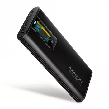 AXAGON EEM2-SD2B Carcasa externa 10Gbps M.2 NVMe/SATA SSD con indicador LED, USB-C, Negro