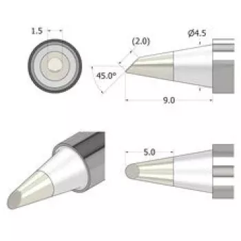 iFixit FixHub Punta de soldador cónica-cincel 1,5 mm plata