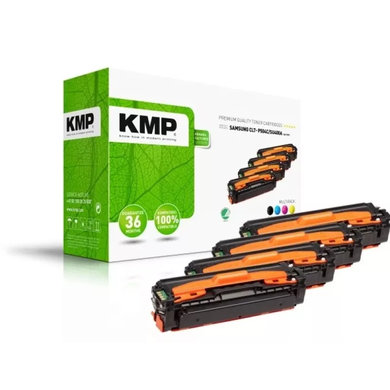 KMP pack combo de tóner compatible con Samsung CLT-K504S/CLT-C504S/CLT-Y504S/CLT-M504S negro, cian, magenta, amarillo pack de 4