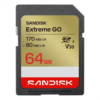 SanDisk Extreme Go SDXC 64GB UHS-I tarjeta de memoria (170MB/s lectura, V30, 4K)
