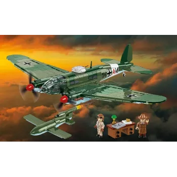 COBI Heinkel HE 111 H-22 con bomba volante V1 set de bloques de construcción 927 piezas