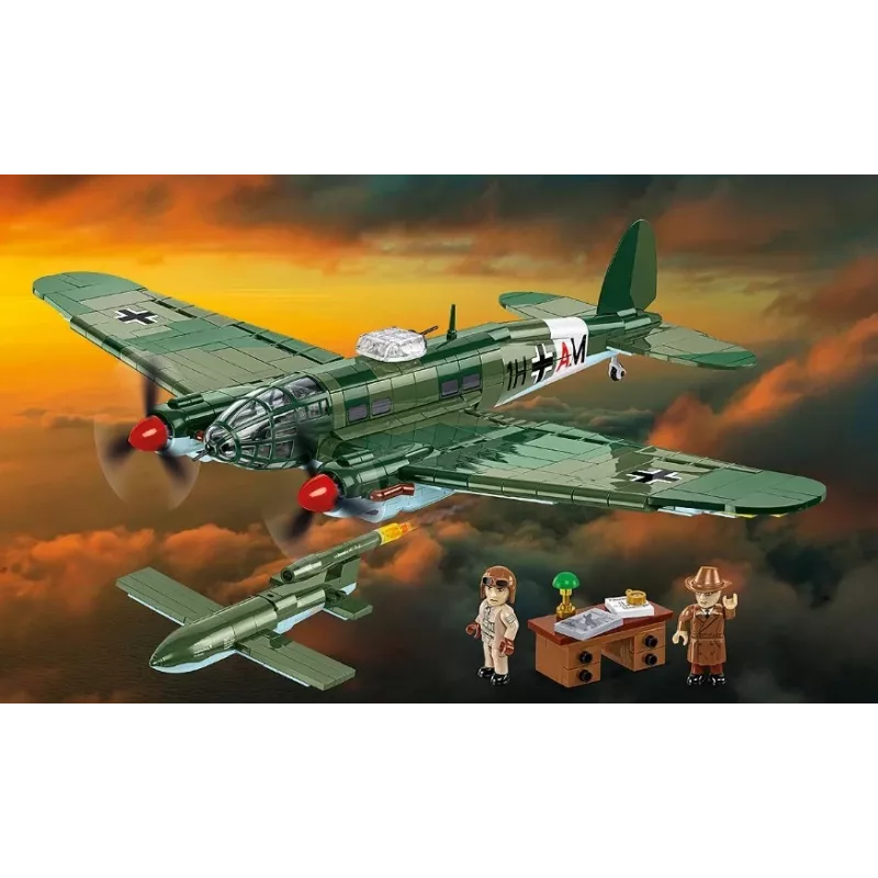 COBI Heinkel HE 111 H-22 con bomba volante V1 set de bloques de construcción 927 piezas