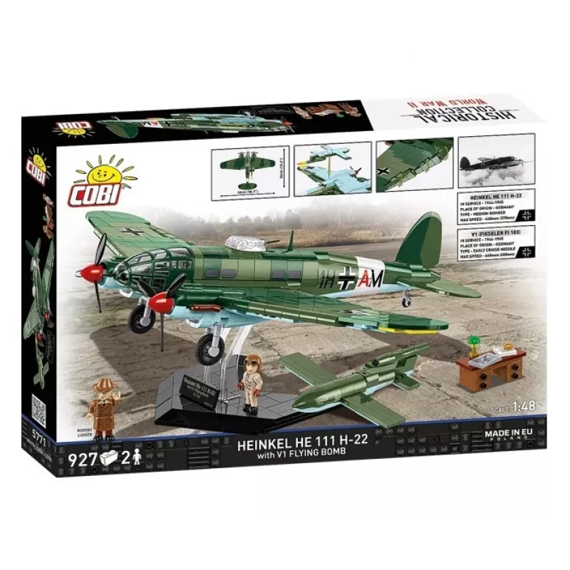 COBI Heinkel HE 111 H-22 con bomba volante V1 set de bloques de construcción 927 piezas
