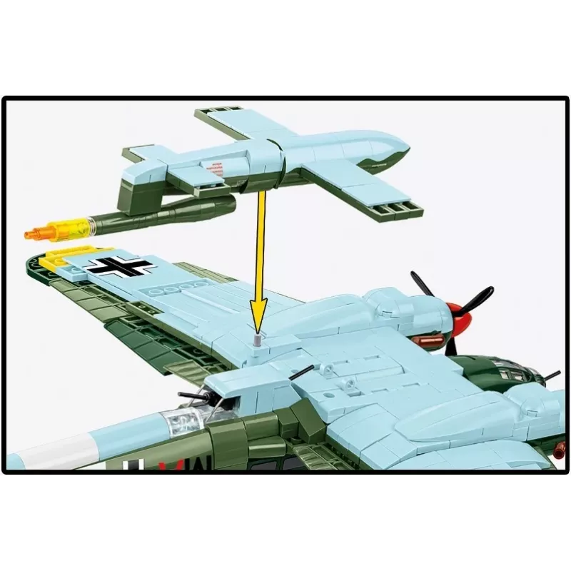 COBI Heinkel HE 111 H-22 con bomba volante V1 set de bloques de construcción 927 piezas