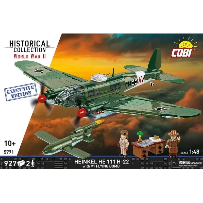 COBI Heinkel HE 111 H-22 con bomba volante V1 set de bloques de construcción 927 piezas