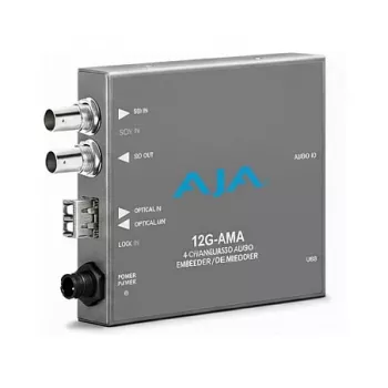 AJA 12G-AMA 12G-SDI embedder/disembedder de audio con audio analógico