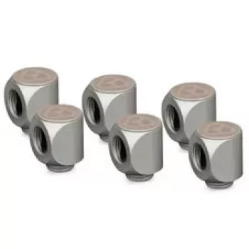 Thermal Grizzly DeltaMate racor giratorio - 90°, níquel mate, pack de 6