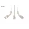 DIGITUS CAT 6A F-FTP Cable de parcheo en ángulo, cobre, 0,5 m, gris, pack de 10