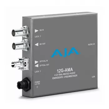 AJA 12G-AMA-R 12G-SDI Embedder/Disembedder de audio analógico con XLR de 4 canales