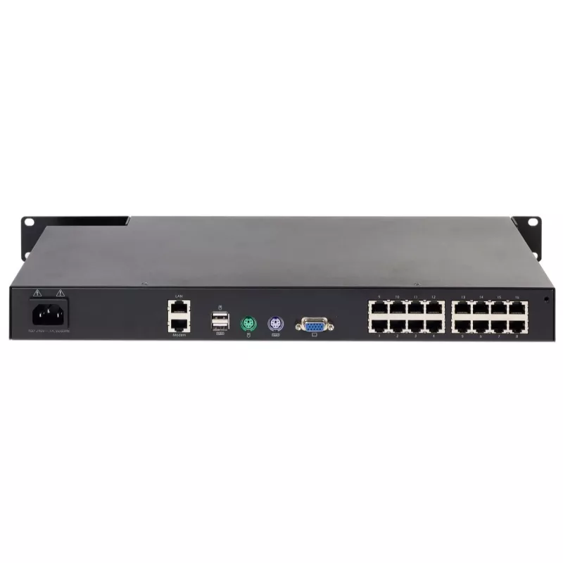 APC KVM1116R Conmutador KVM - 1 usuario local, 16 puertos, VGA, USB, montaje en rack 1U