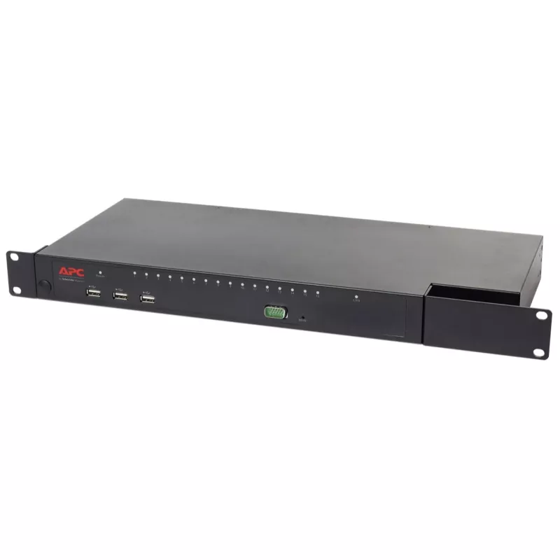 APC KVM1116R Conmutador KVM - 1 usuario local, 16 puertos, VGA, USB, montaje en rack 1U