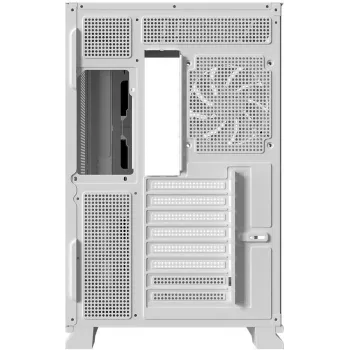 Krux Atron Caja de PC semitorre blanca con cristal templado
