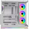 Krux Atron Caja de PC semitorre blanca con cristal templado