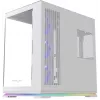 Krux Atron Caja de PC semitorre blanca con cristal templado