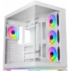 Krux Atron Caja de PC semitorre blanca con cristal templado