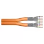 DIGITUS Cable de instalación CAT 7 S/FTP, dúplex, 500 m, LSZH, B2ca-s1a,d0,a1, naranja