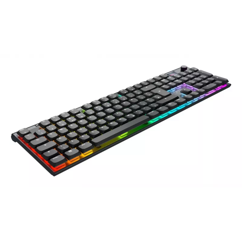 CHERRY XTRFY MX 10.1 Teclado mecánico gaming inalámbrico de tamaño completo, tri-modo (USB-C, 2,4 GHz, Bluetooth 5.1), interruptores Cherry MX RGB Red, RGB por tecla, QWERTY, negro