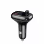 Baseus S-13 Transmisor FM Bluetooth para coche con cargador QC 3.0/4.0 PD, manos libres, indicador LED, negro