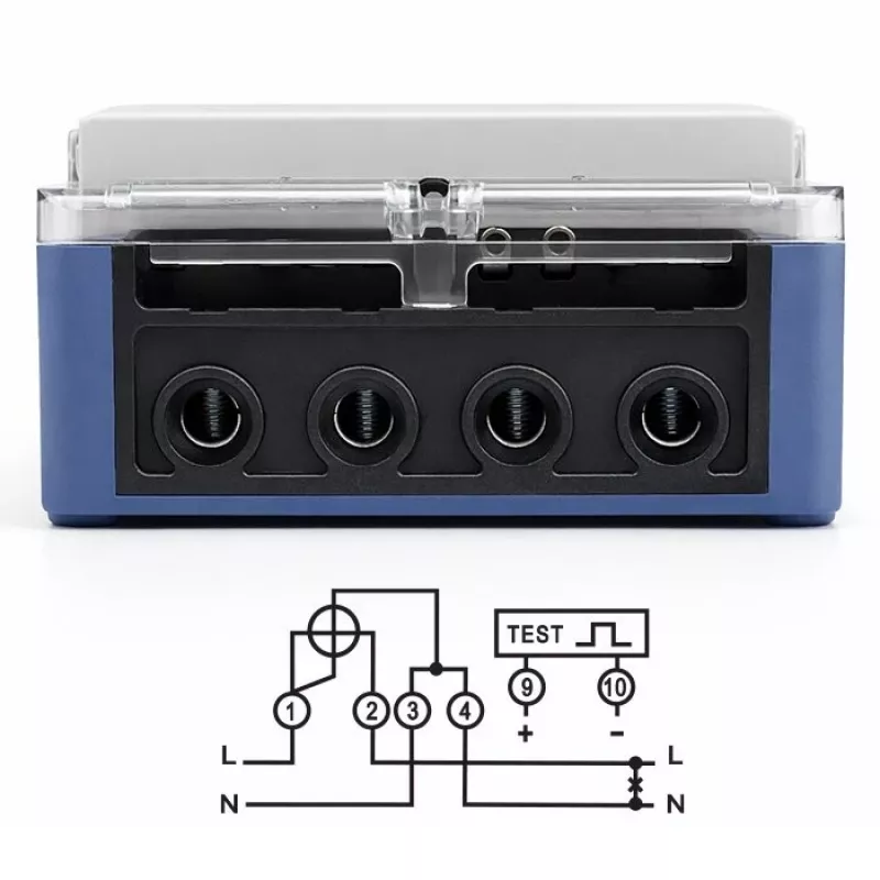 Qoltec Medidor de energía electrónico monofásico 230V 5(60)A LCD