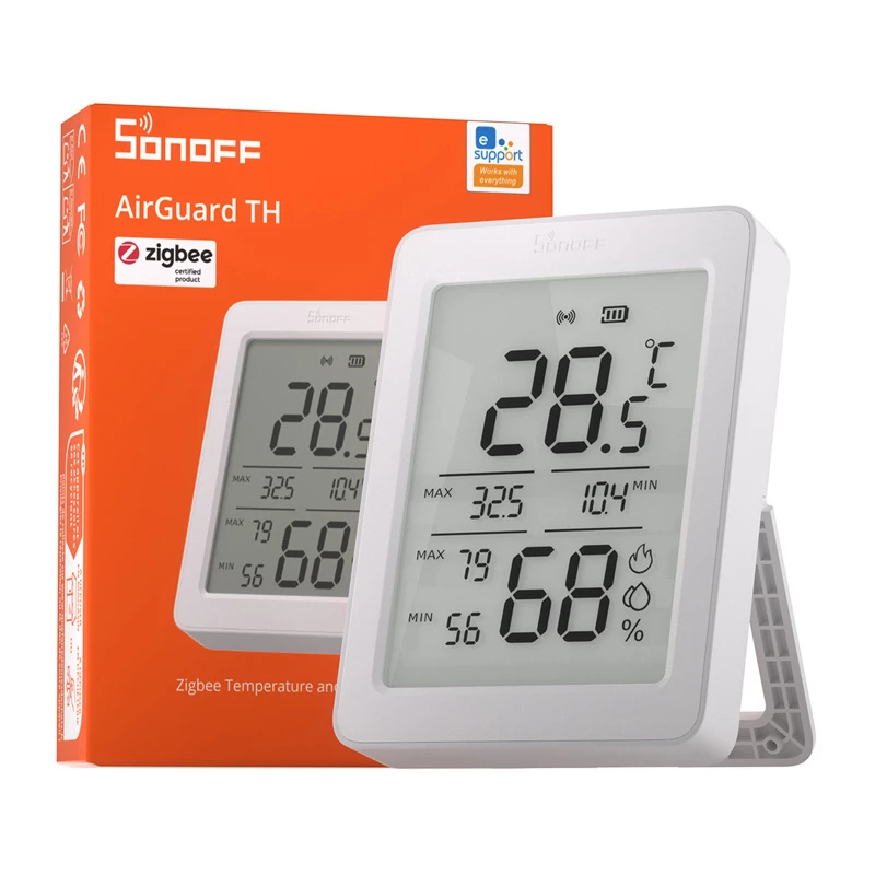 SONOFF AirGuard TH SNZB-02DR2 Sensor ZigBee de temperatura y humedad con LCD