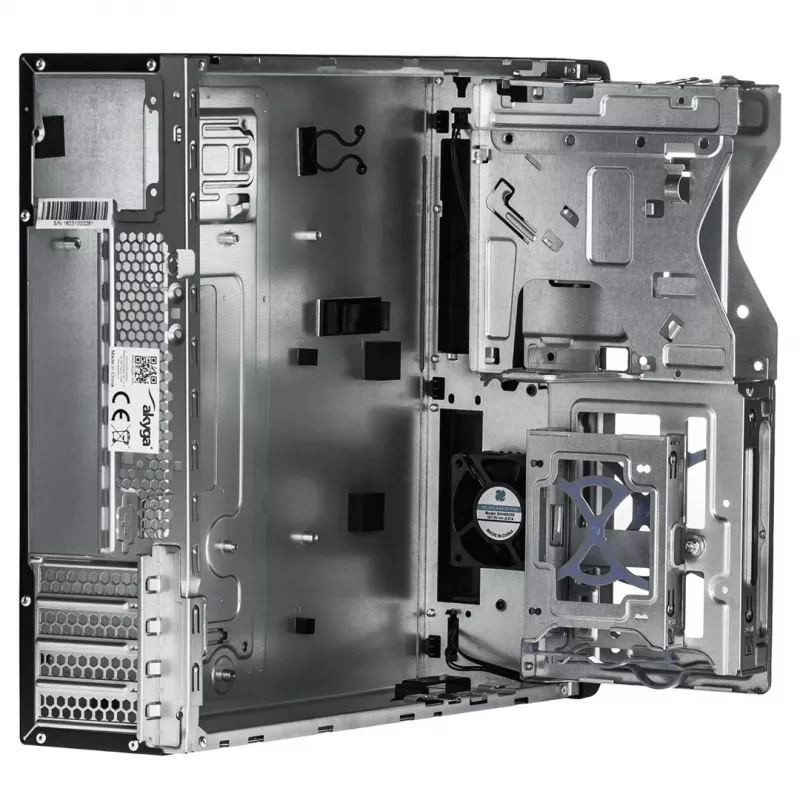 Akyga AK-502-02BK Caja de PC SFF, Micro-ATX / Mini-ITX, 2x USB 3.0, sin fuente de alimentación, negra