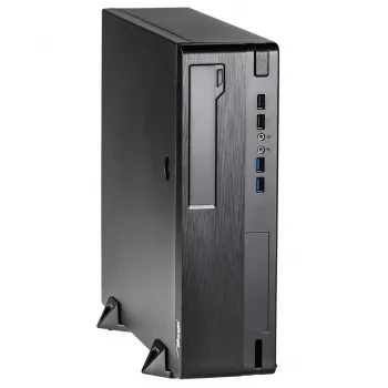 Akyga AK-502-02BK Caja de PC SFF, Micro-ATX / Mini-ITX, 2x USB 3.0, sin fuente de alimentación, negra