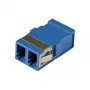 EFB Elektronik Acoplador de fibra óptica LC dúplex monomodo, sin brida, azul, casquillo cerámico (53515.1)