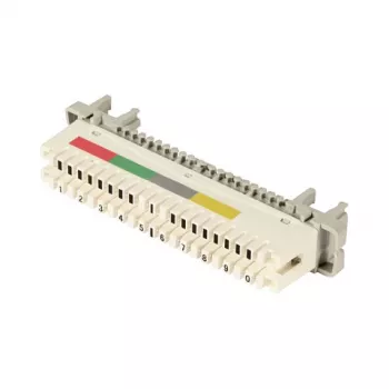 EFB-Elektronik Regleta de separación LSA 2/10 a 10DA para montaje en barras redondas, sin código de color (46005.2)