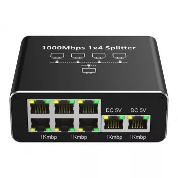 ALLNET ALL-NS1005 Switch de sobremesa Gigabit no gestionado de 5 puertos, sin ventilador, carcasa metálica