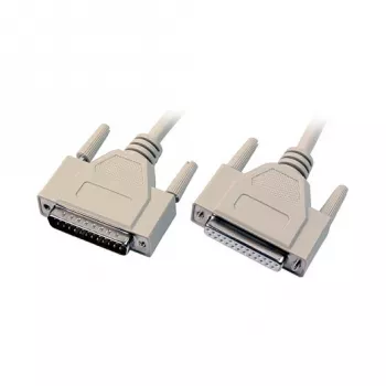 EFB-Elektronik Cable de datos serie 1:1, 2x D-Sub 25, macho-hembra, 2,0 m, beige