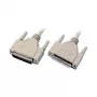 EFB-Elektronik Cable de datos serie 1:1, 2x D-Sub 25, macho-hembra, 2,0 m, beige