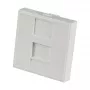 EFB Elektronik ET-25026 Placa central 22,5x45mm para 1 Keystone, salida centrada, blanco puro (RAL 9010)