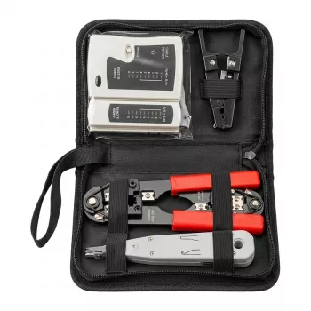 EFB-Elektronik Set de herramientas de red con bolsa, 4 piezas