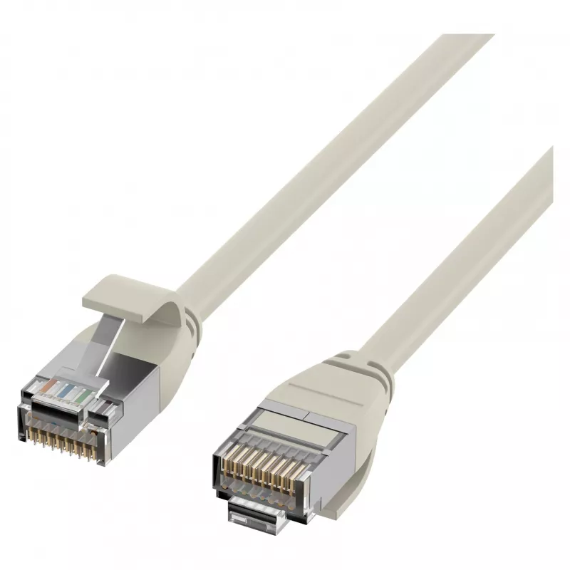 EFB Elektronik Cable de conexión RJ45 Cat.6A U/FTP TPE 4mm Ultraflex gris 2m