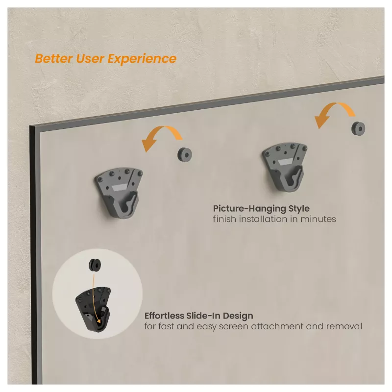 Equip 32-100 Soporte de pared para TV sin taladrar, brazo individual, 75 kg, negro