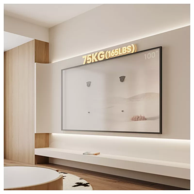 Equip 32-100 Soporte de pared para TV sin taladrar, brazo individual, 75 kg, negro