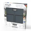Adler AD 8194s Báscula de baño digital, blanca, estampado de rayas, capacidad 180 kg