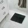 Adler AD 8194s Báscula de baño digital, blanca, estampado de rayas, capacidad 180 kg