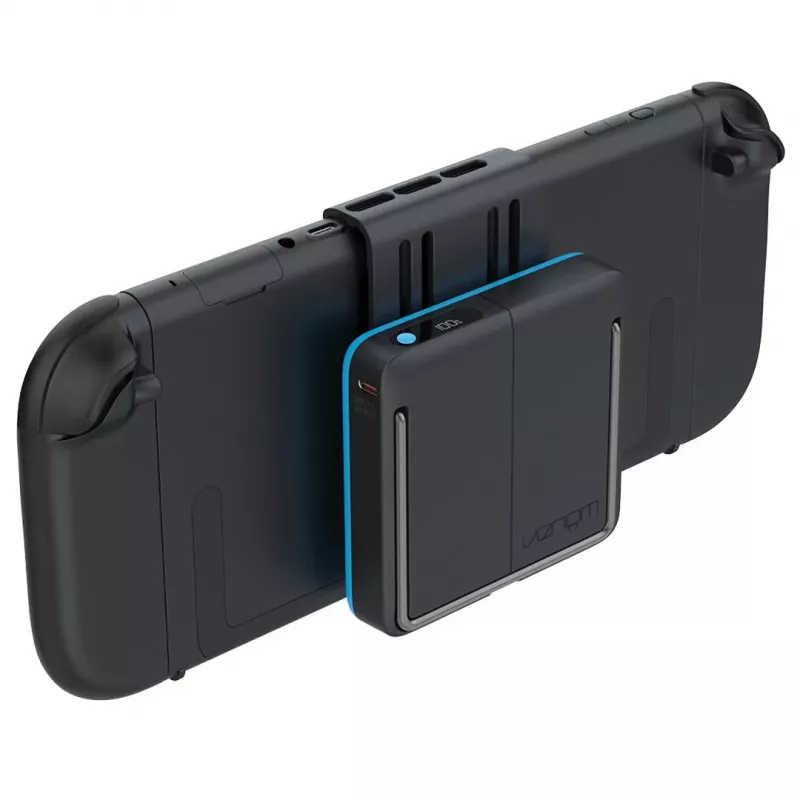Venom Charging Case para Nintendo Switch 2 - Funda rígida de transporte con batería externa de 10.000 mAh, Negro