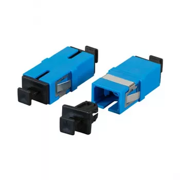 EFB Elektronik Acoplador de fibra óptica SC Simplex Monomodo, sin brida, Azul, casquillo cerámico (53511.1)