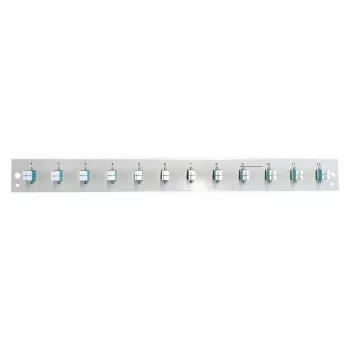 EFB Elektronik Panel frontal montado con 12 x acoplador LC Dúplex OM3, Negro