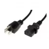 VALUE Cable de alimentación IEC 60320 C13 a NEMA 5-15 (M) 125 V - 1,8 m - Negro