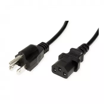 VALUE Cable de alimentación IEC 60320 C13 a NEMA 5-15 (M) 125 V - 1,8 m - Negro