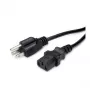 VALUE Cable de alimentación IEC 60320 C13 a NEMA 5-15 (M) 125 V - 1,8 m - Negro