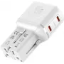 VALUE Cargador de viaje USB, EU/UK/US, 2x USB-C, 45W