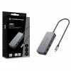 CONCEPTRONIC adaptador de USB-C a 2x Gigabit Ethernet + 2x USB-A 3.2 Gen 1, 0,3m, gris