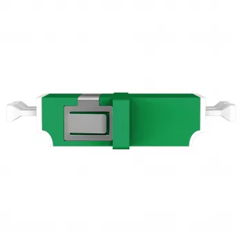 EFB Elektronik 53343.32 acoplador de fibra óptica LC/APC Dúplex, OS2 monomodo, verde, con obturador