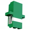 EFB Elektronik 53343.32 acoplador de fibra óptica LC/APC Dúplex, OS2 monomodo, verde, con obturador