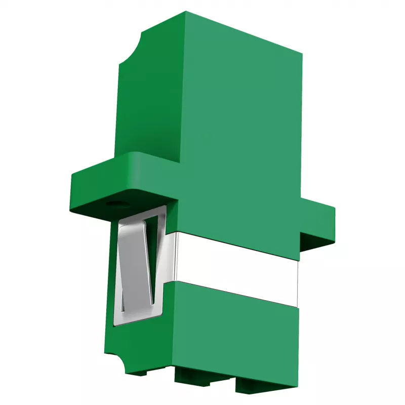 EFB Elektronik 53343.32 acoplador de fibra óptica LC/APC Dúplex, OS2 monomodo, verde, con obturador
